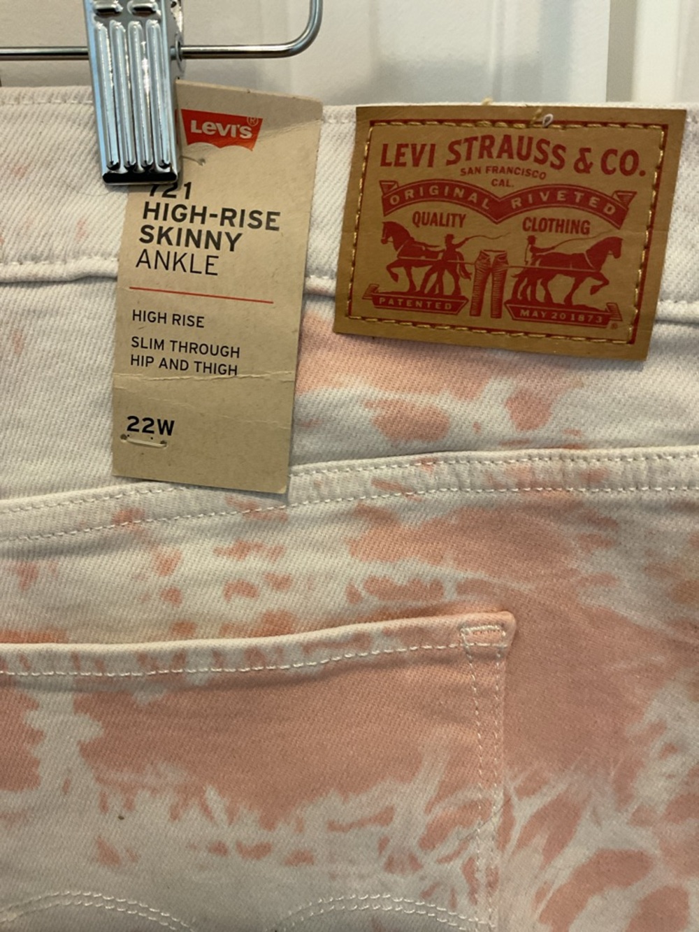 Levi's Jeans 721 High Rise Skinny Ankle Size 22W - Picture 3 of 8